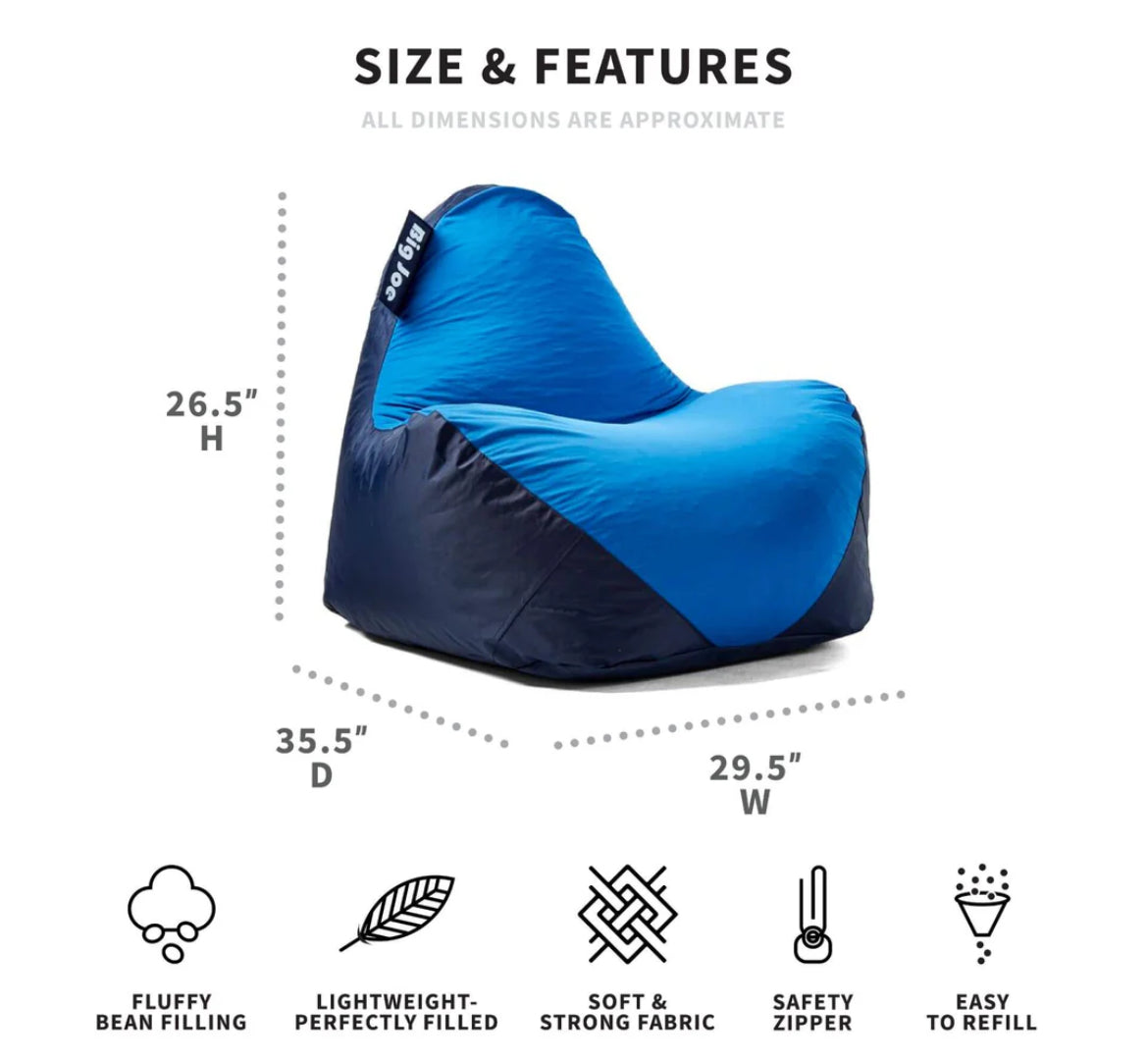 Gaming bean bag chair for children and teens