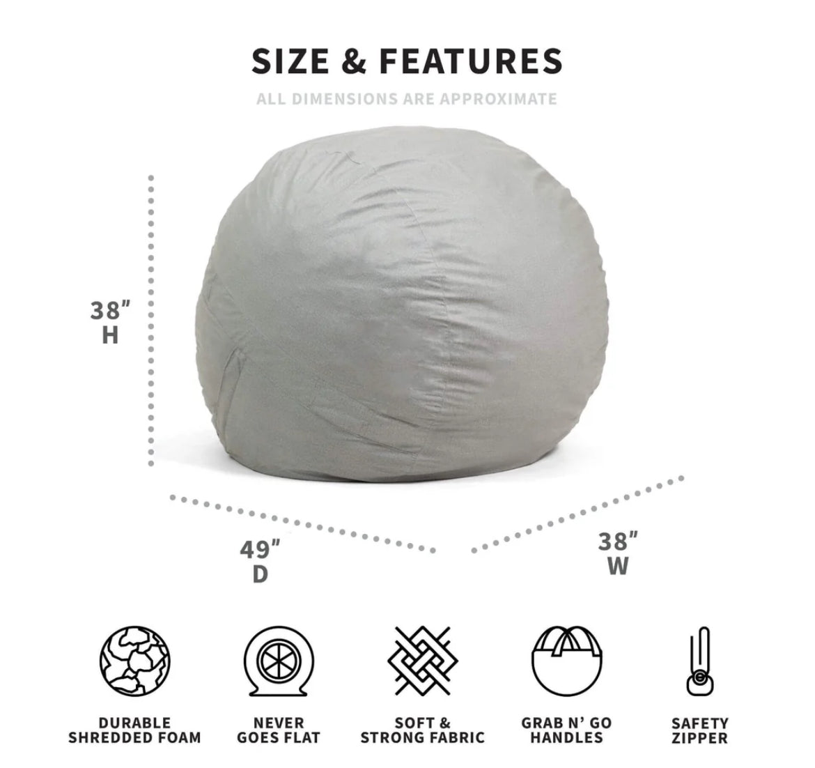 Adult bean bag chair